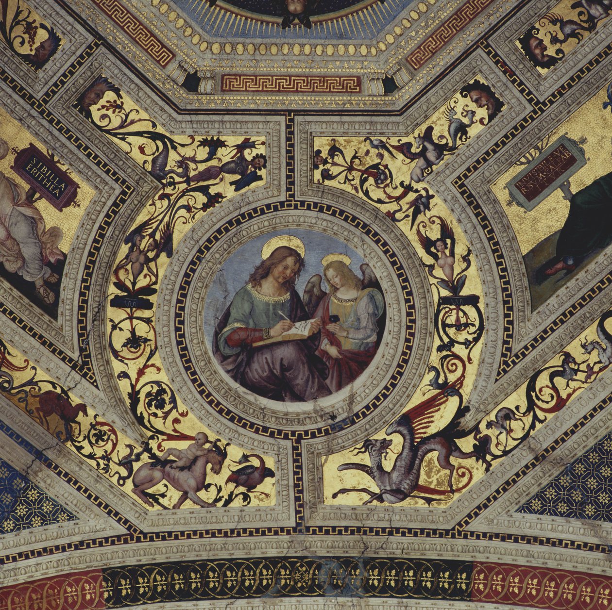Presbyteriets hvælving, Santa Maria del Popolo, Rom, ca. 1484-92 af Bernardino di Betto Pinturicchio
