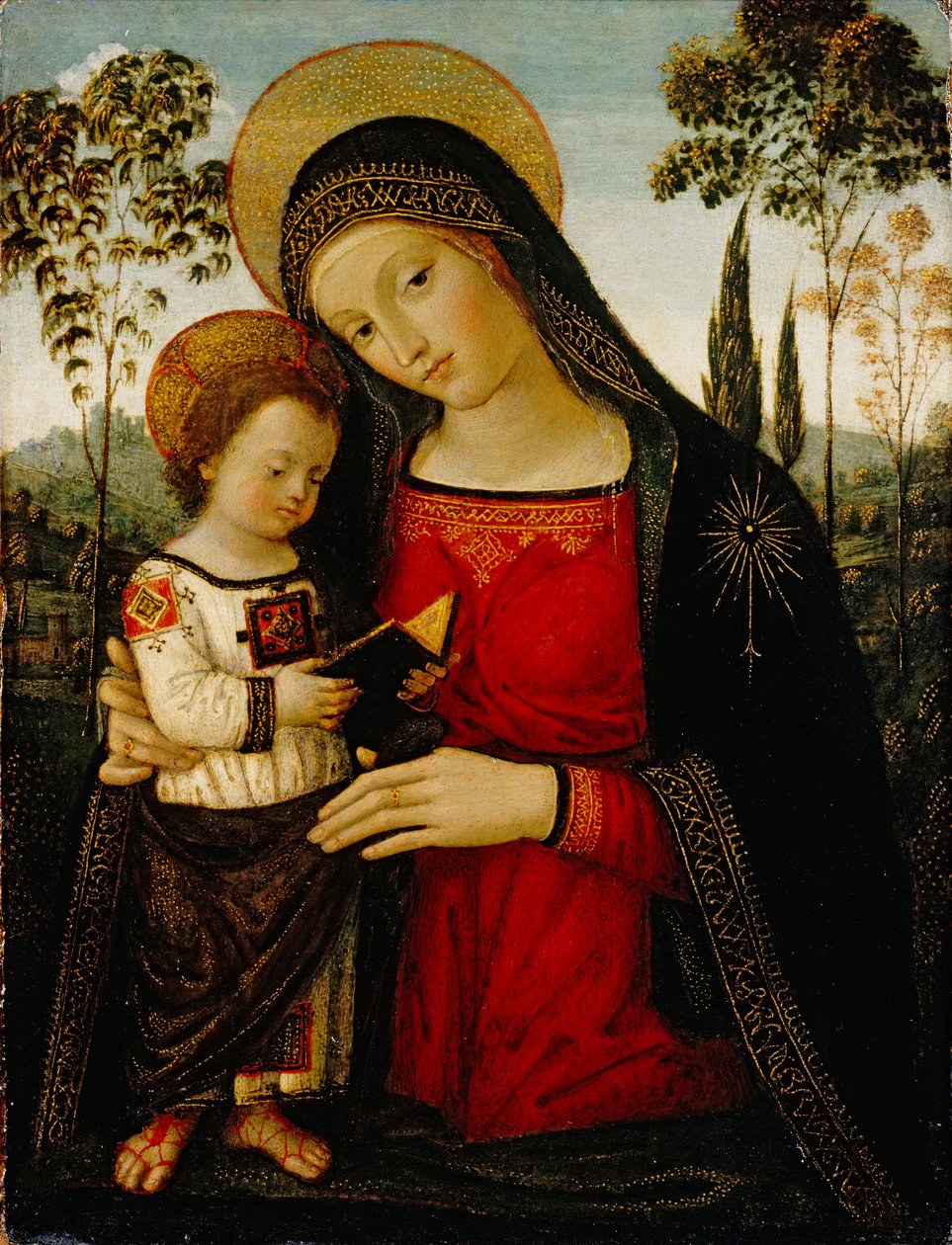 Madonna og barn, ca. 1490-1495 (tempera på panel) af Bernardino di Betto Pinturicchio