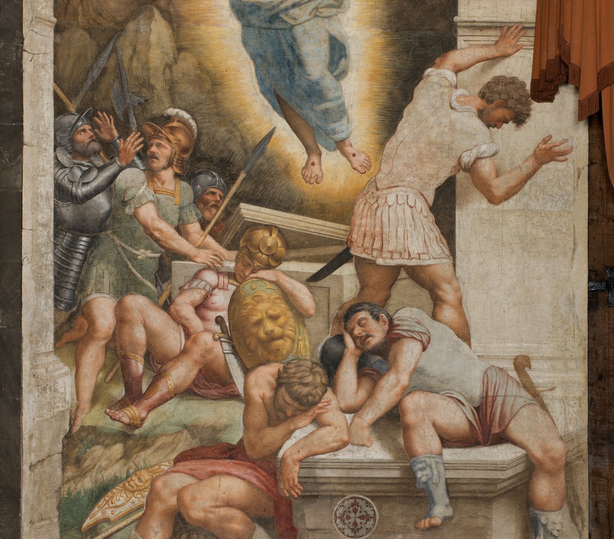 Counterfaccata, Bernardino Gatti, Opstandelse 1529, Detalje af Bernardino Gatti
