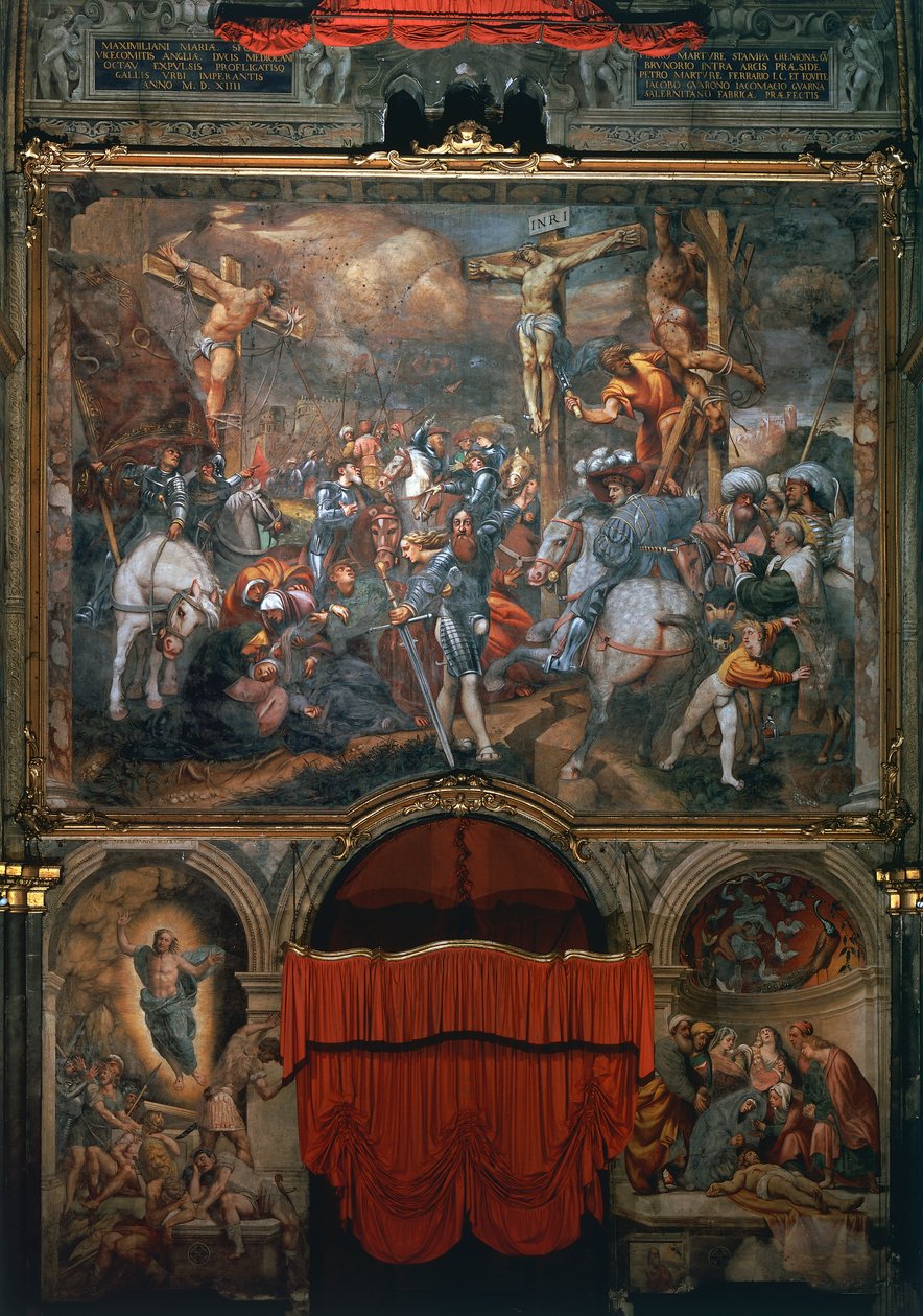 Korsfæstelse og aflejring af Bernardino Gatti