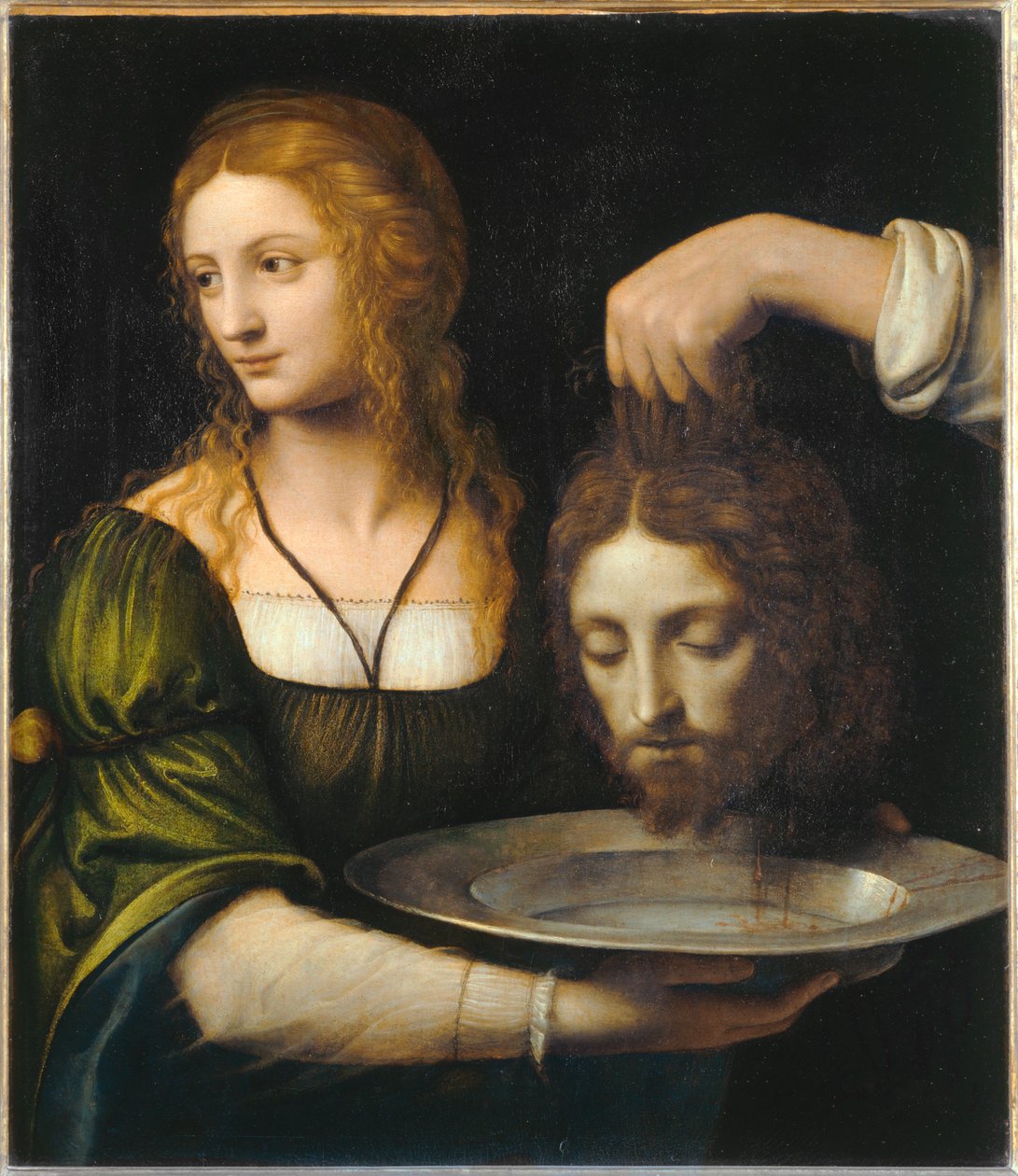 Salome modtager Johannes Døberens hoved ... af Bernardino (attr. to) Luini