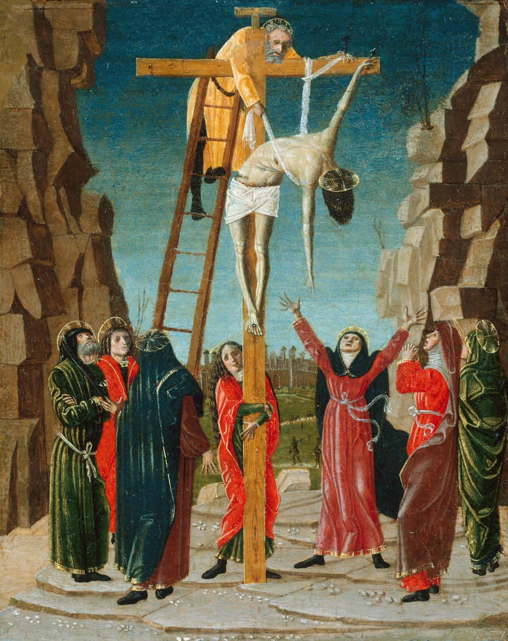 Nedstigningen fra korset, ca. 1485. af Bernardino Butinone