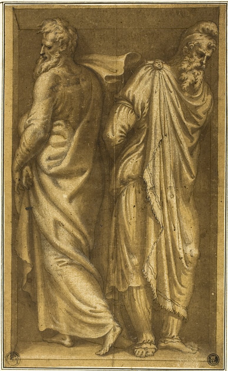 To stående fanger i en niche af Bernardino Campi