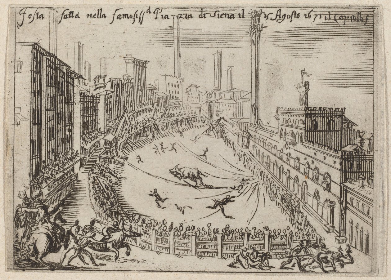 Piazzaen, Siena af Bernardino Capitelli