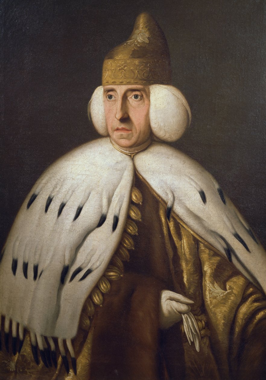 Portræt af Doge Ludovico Manin (1725-1802), maleri af Bernardino Castelli (1750-1810) af Bernardino Castelli