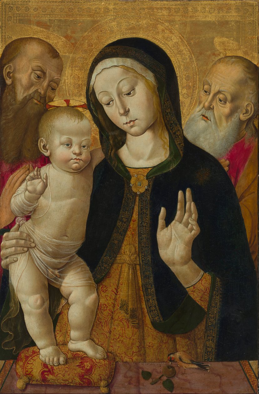 Madonna og barn med to eremit-helgener af Bernardino Fungai