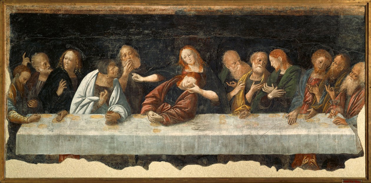 Italien, Vercelli, sidste nadver maleri af Bernardino Lanino