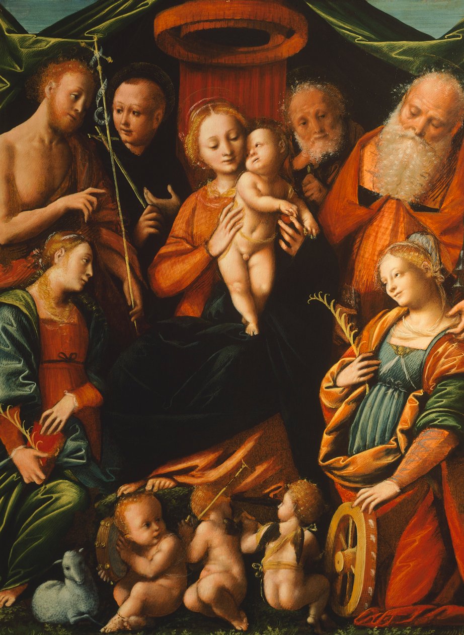Madonna med barn og hellige, af Bernardino Lanino (1511-1582) af Bernardino Lanino
