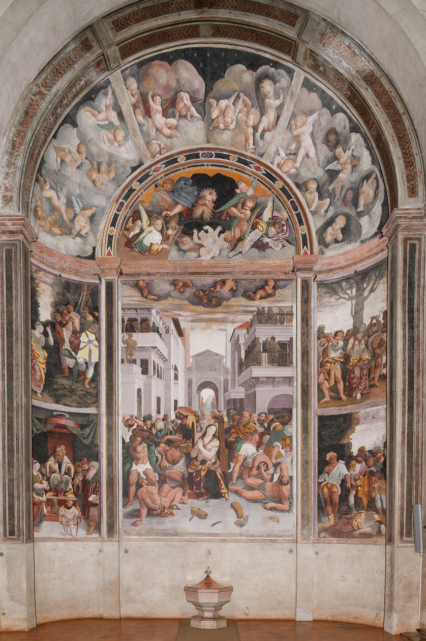 Sankt Katarinas martyrium (fresko) af Bernardino Lanino