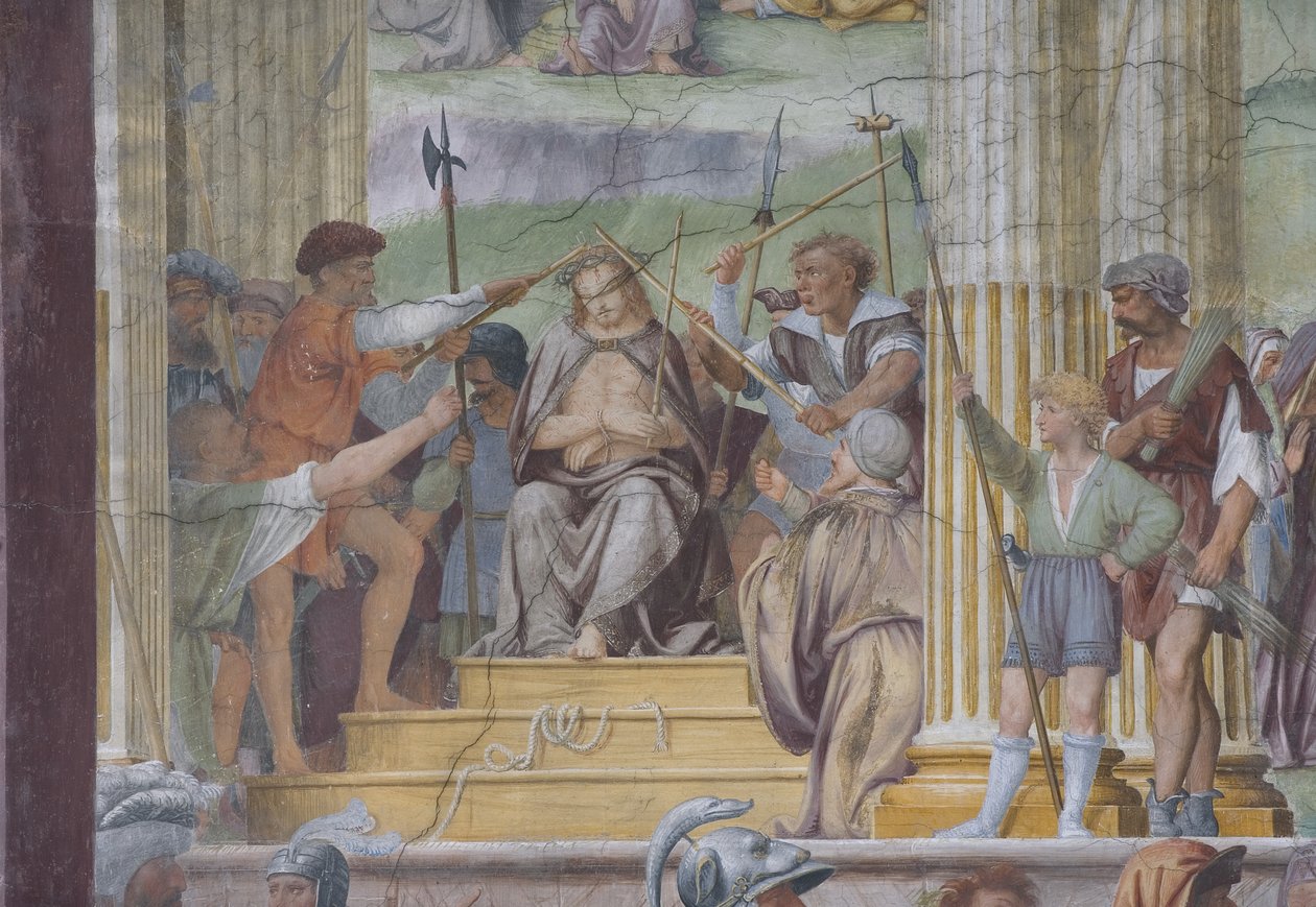 Detalje af Kristi lidenskab og korsfæstelse af Bernardino Luini