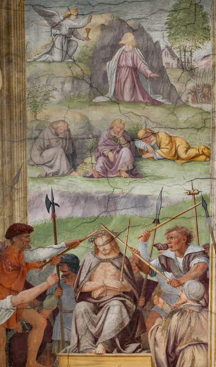 Detalje af Kristi lidenskab og korsfæstelse af Bernardino Luini