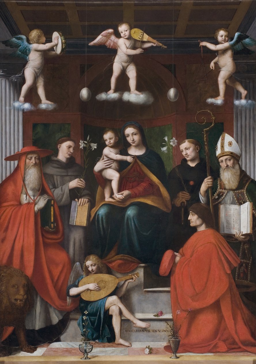 Hellig Chonversion, flere raimondi, 1-6 af Bernardino Luini