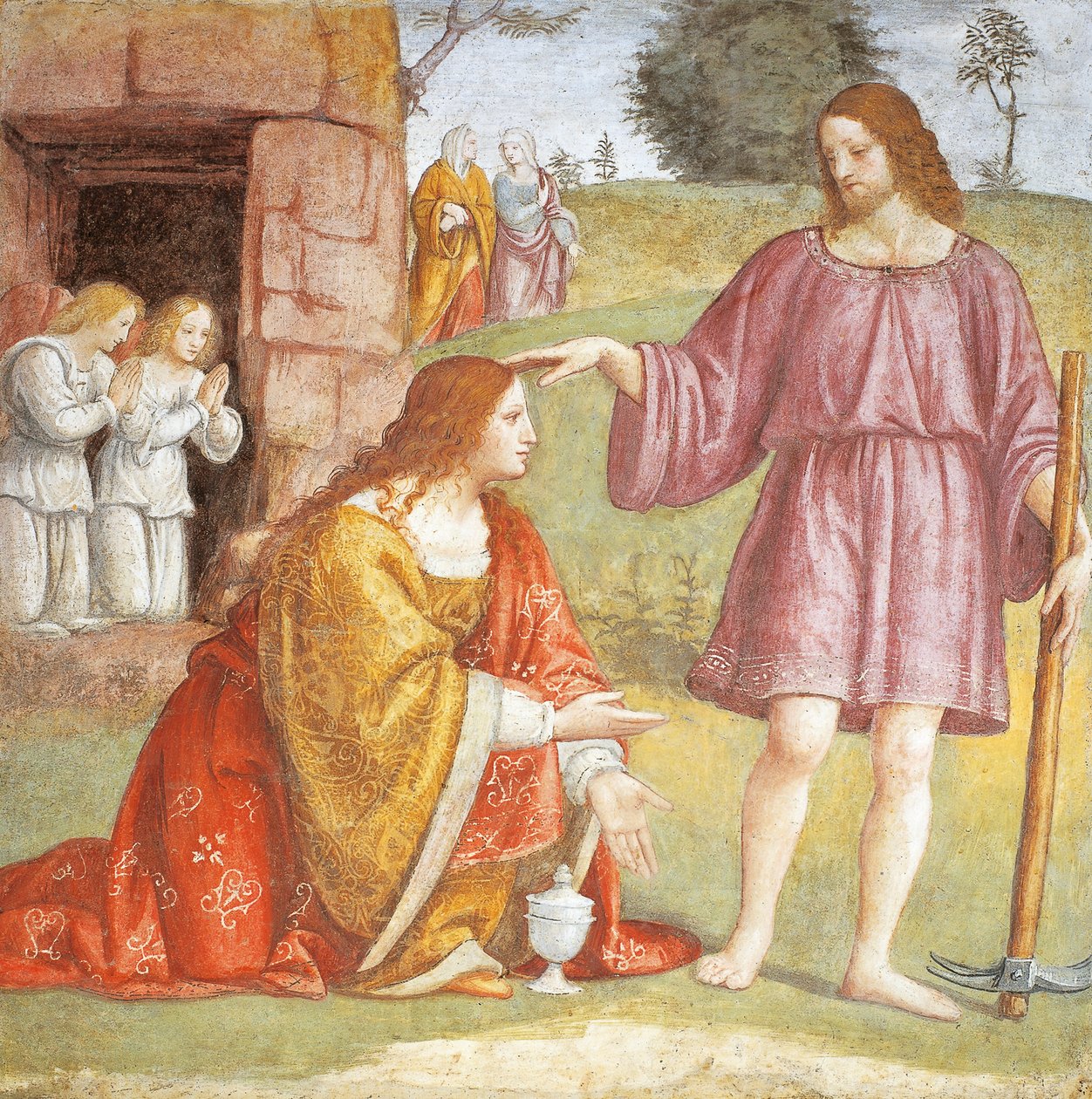 Italien, Milano, Saint Maurice al Monastero Maggiore kirke, Kristus opstanden viser sig for Maria Magdalena af Bernardino Luini