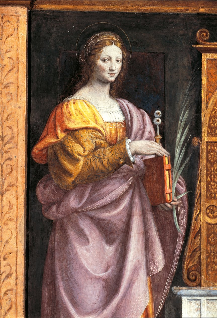 Italien, Milano, Saint Maurice kirke ved det store kloster, Saint Lucia af Bernardino Luini