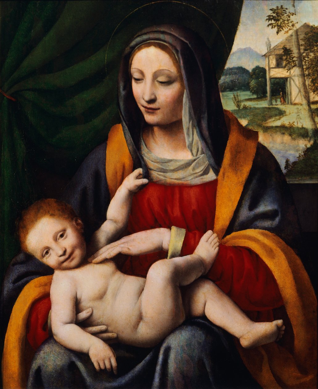 Madonna og barn af Bernardino Luini (1481- ca 1532). af Bernardino Luini