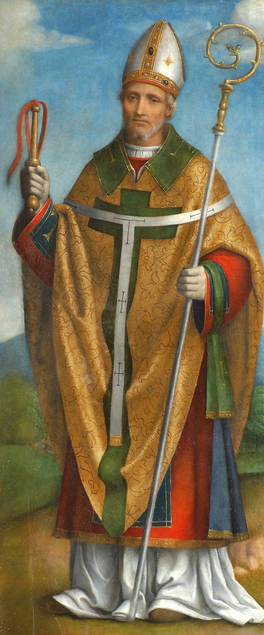 Saint Ambrose, 1520-22 (tempera ombord) af Bernardino Luini
