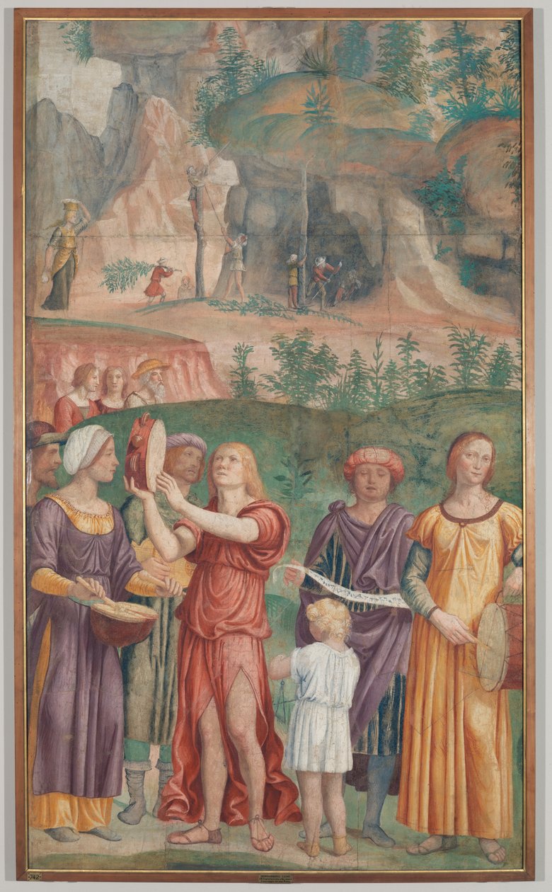Jødernes triumfsang, ca. 1514 (fritliggende fresko båret på lærred) af Bernardino Luini