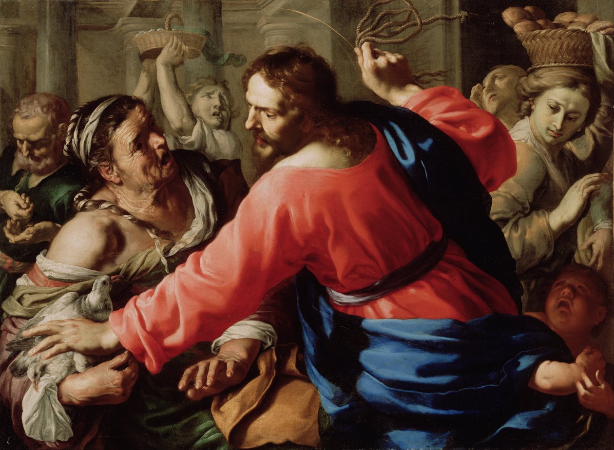 Kristus renser templet af Bernardino Mei