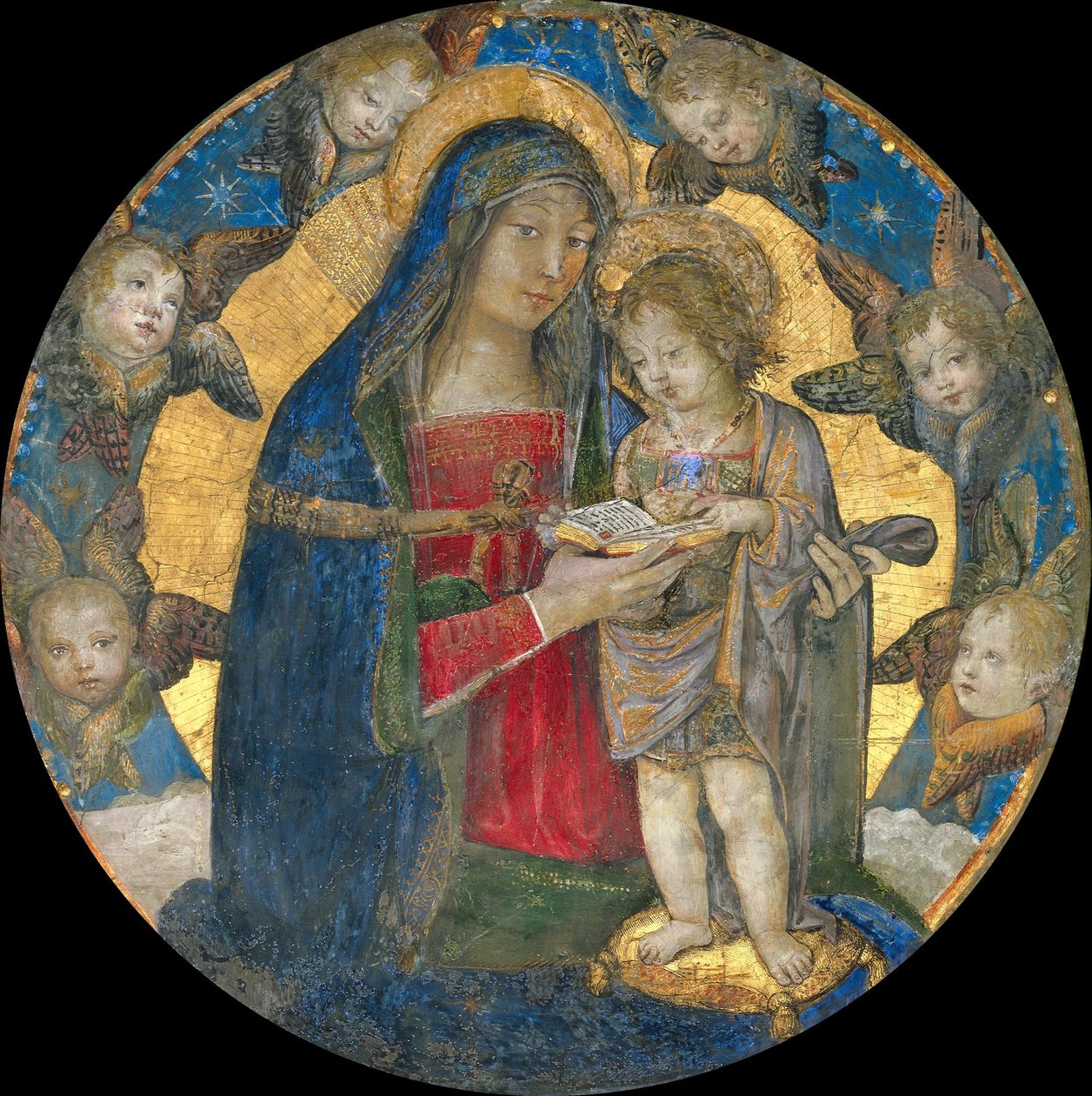 Madonna og barn med keruber, 1492-1495. af Bernardino Pinturicchio