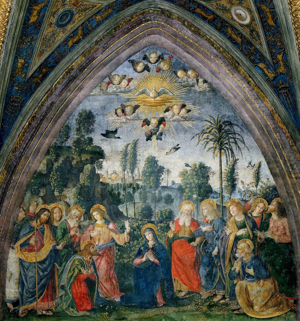 Helligåndens nedstigning pinse, 1492-1495. af Bernardino Pinturicchio