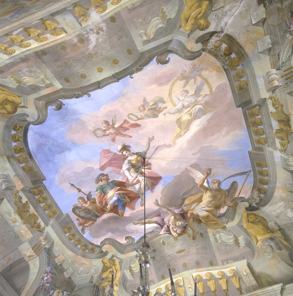 Allegori om tiden, ca. 1760 af Bernardino and Galliari Galliari