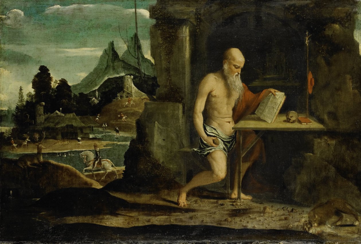 Sankt Jerome af Bernardino da Brescia (attributed to)