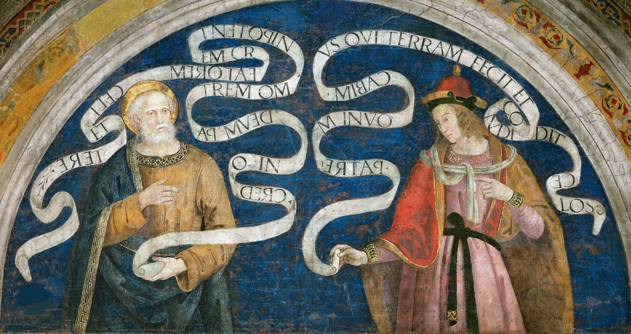 Apostlen Peter og profeten Jeremias - Apostlen Peter og profeten Jeremias, af Pinturicchio, Bernardino, Workshop fra (1454-1513). Frisk af Bernardino di Betto (workshop of) Pinturicchio