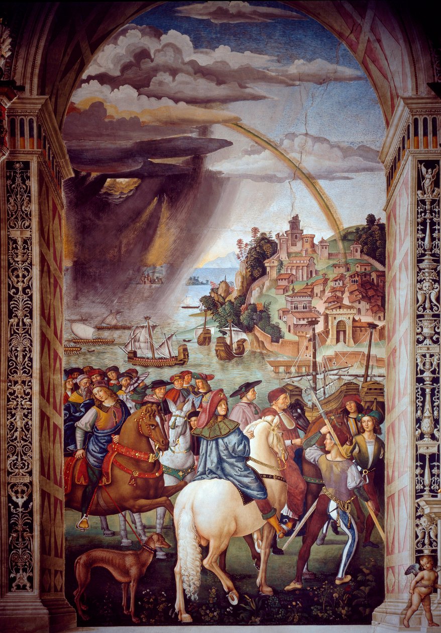 Livet af Pave Pio (Pius) II (Enea Silvio Piccolomini af Bernardino di Betto Pinturicchio