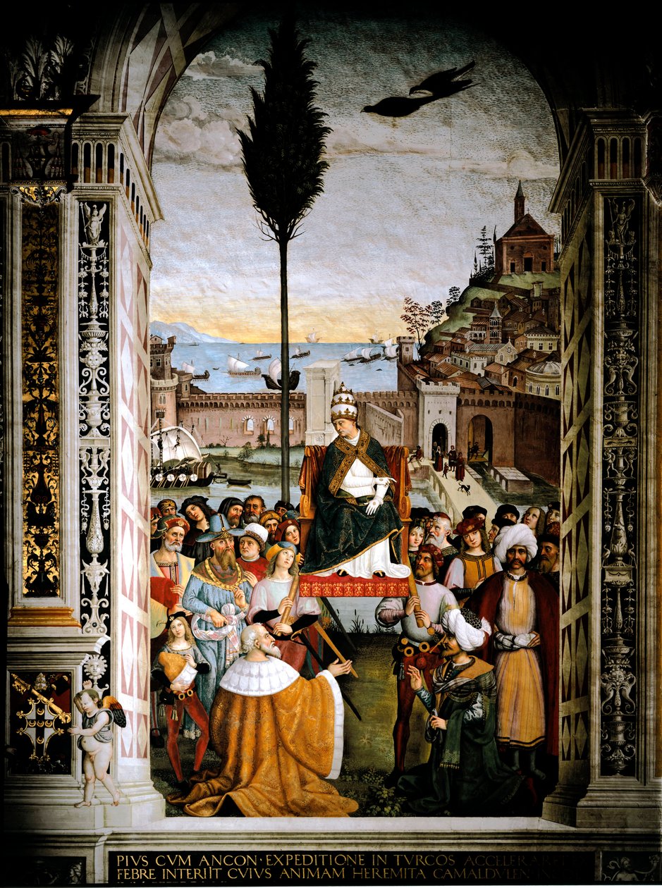Livet af Pave Pio (Pius) II (Enea Silvio Piccolomini af Bernardino di Betto Pinturicchio