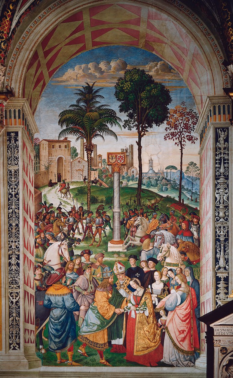 Livet af Pave Pio (Pius) II (Enea Silvio Piccolomini af Bernardino di Betto Pinturicchio
