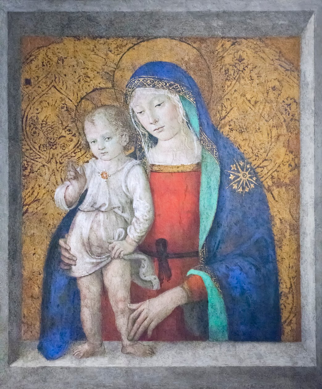 Madonna del Sill, ca. 1498 (olie på panel) af Bernardino di Betto Pinturicchio