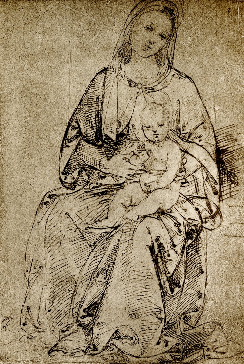 Madonna med barnet af Bernardino di Betto Pinturicchio