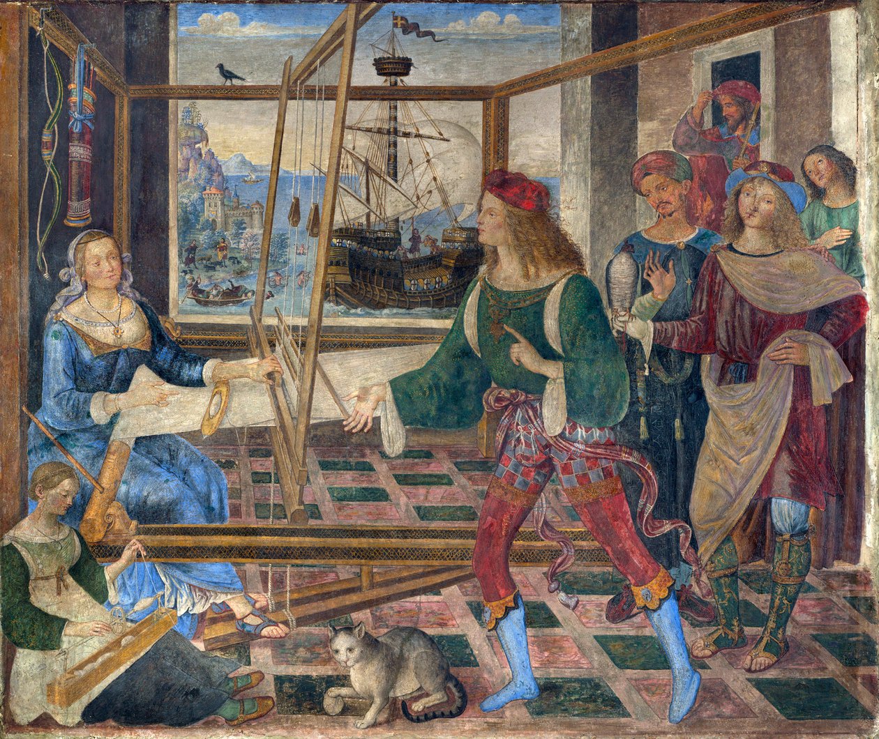 Ulysses vender tilbage til Penelope af Bernardino di Betto Pinturicchio