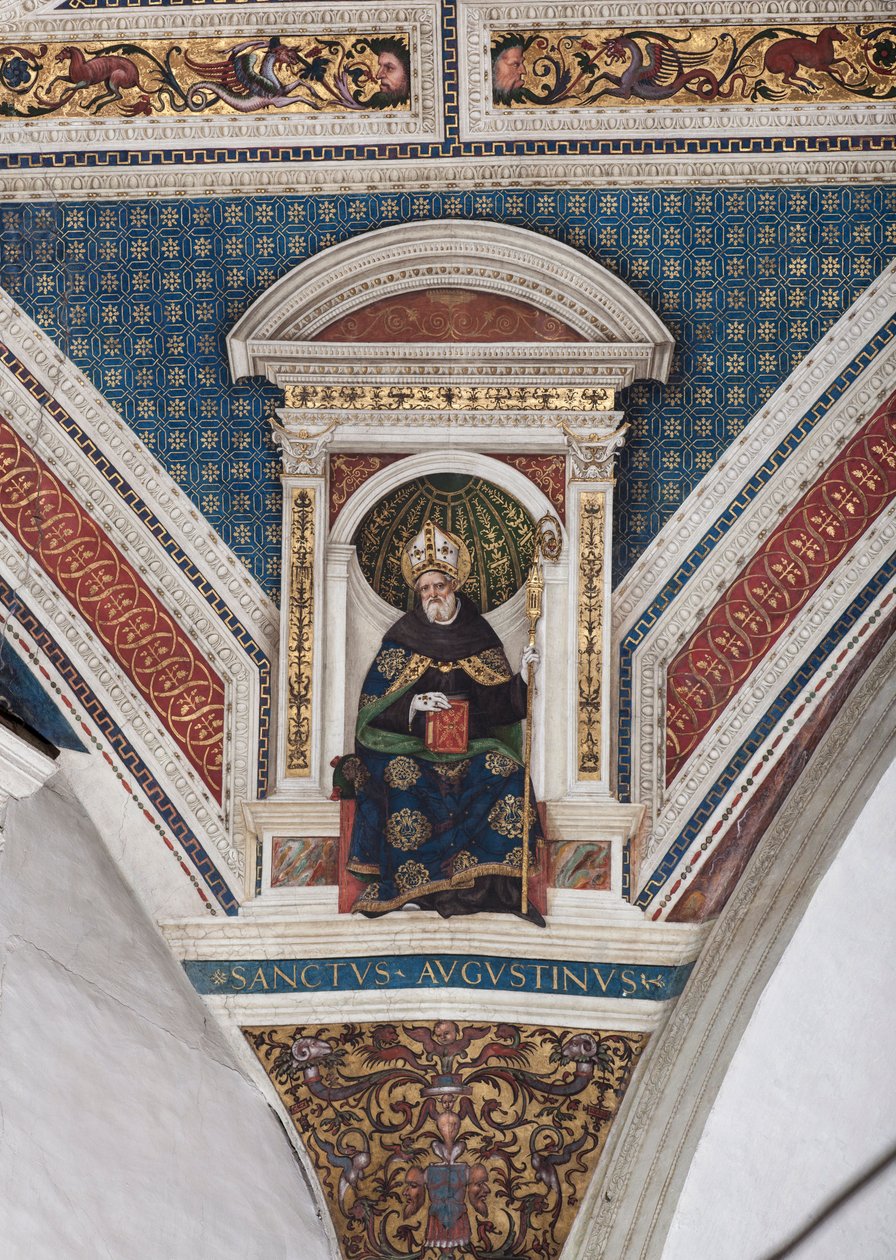 St. Augustin af Hippo, detalje af Doctors of Church (fresco af Bernardino di Betto Pinturicchio