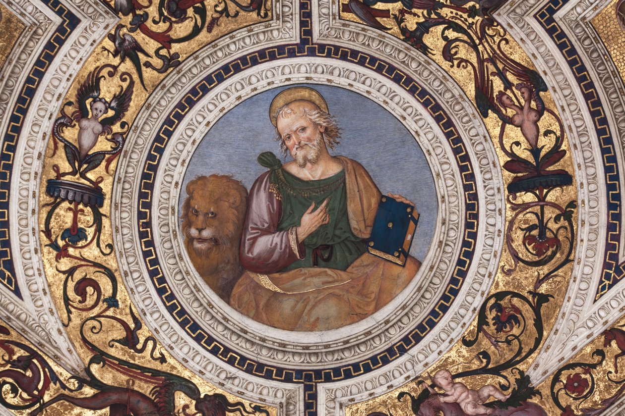 Markus, detalje af De fire evangelister (fresko af Bernardino di Betto Pinturicchio