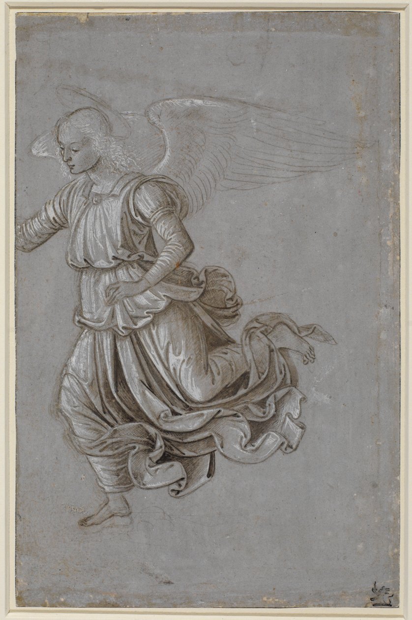 Study of a flying angeldani af Bernardino di Betto Pinturicchio