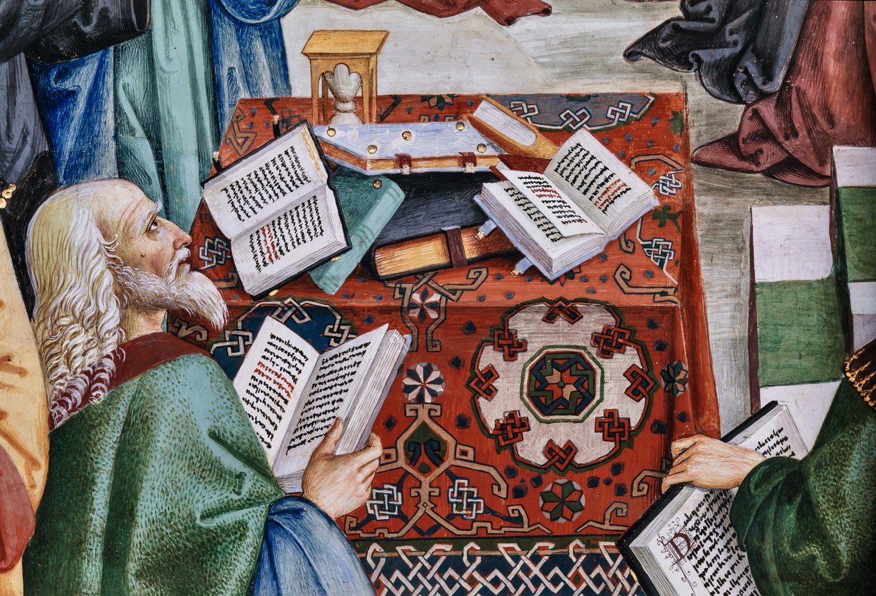 Piccolomini-biblioteket, sydvestvæggen: “ Pius II præsiderer over Mantuas kost, 1. juni af Bernardino di Betto Pinturicchio