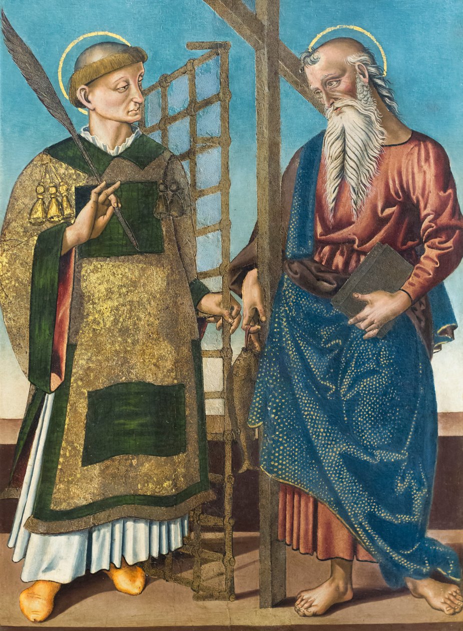 Saint Lawrence og Andrew, første kvartal 1500-tallet (olie på panel) af Bernardino di Mariotto