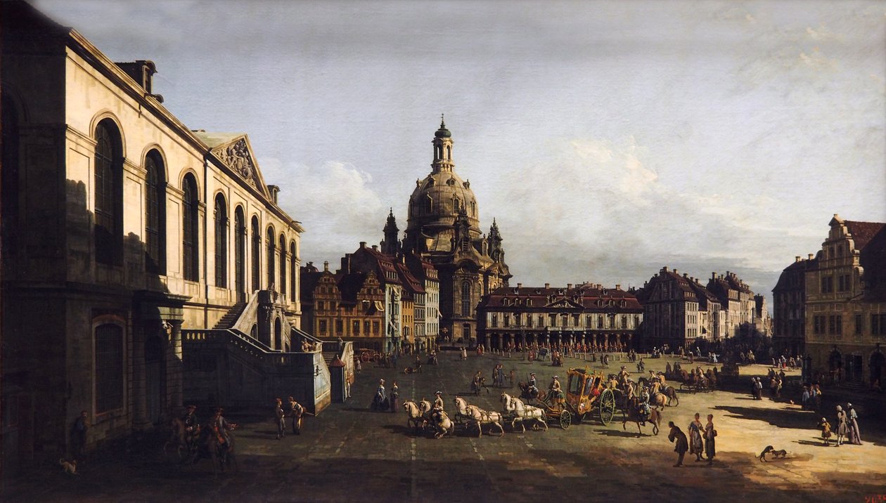 Det nye marked i Dresden af Bernardo Bellotto
