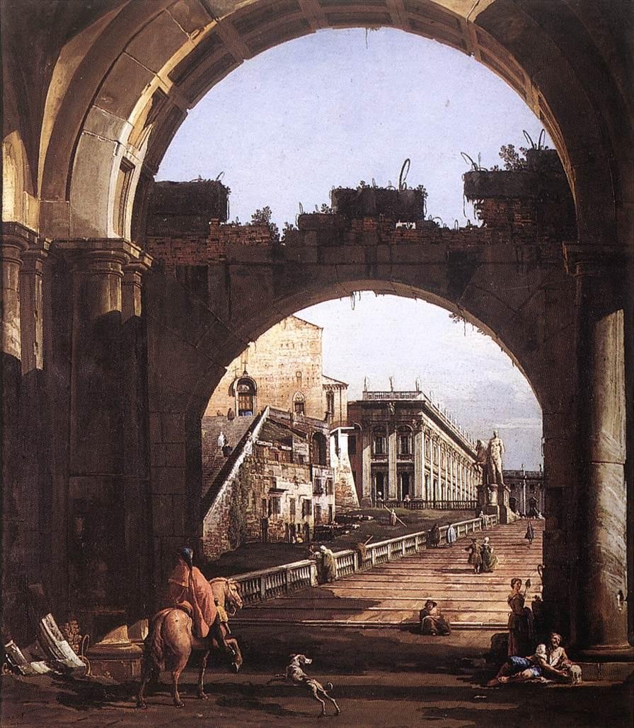 Capriccio af Capitol af Bernardo Bellotto