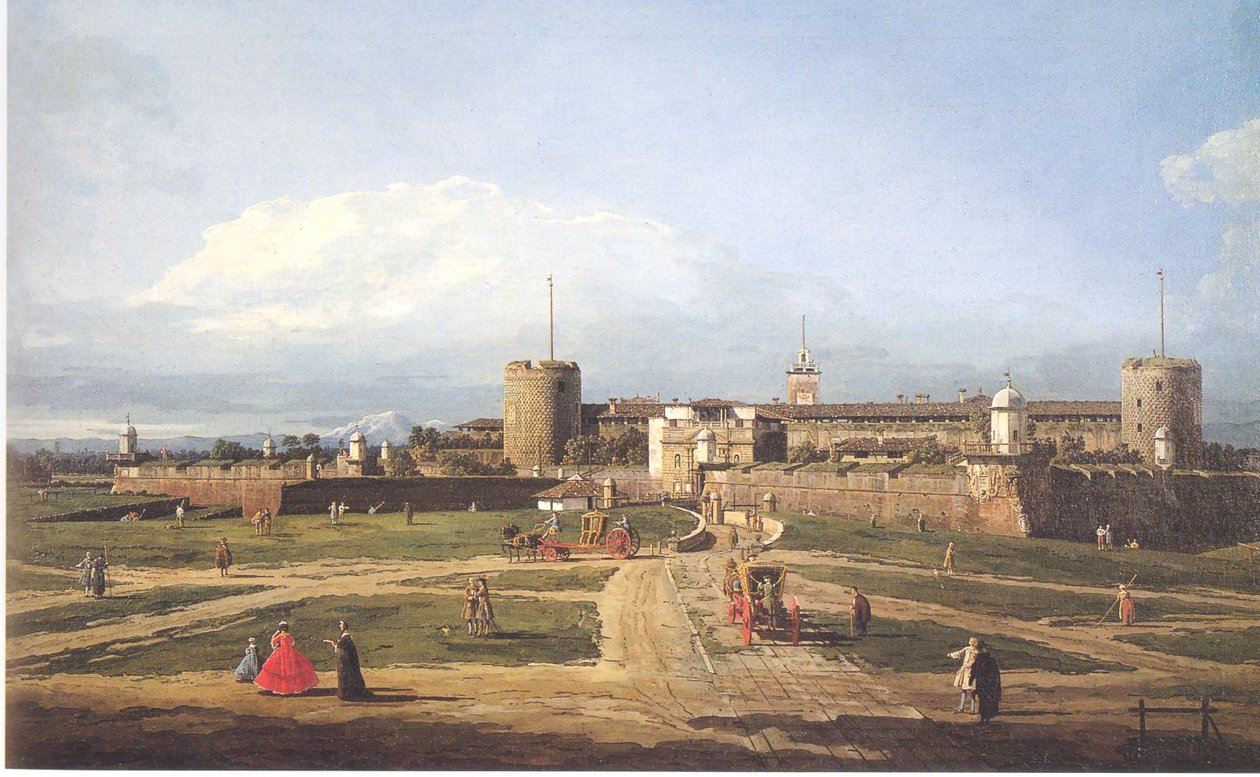 Sforzesco Slot i Milano af Bernardo Bellotto