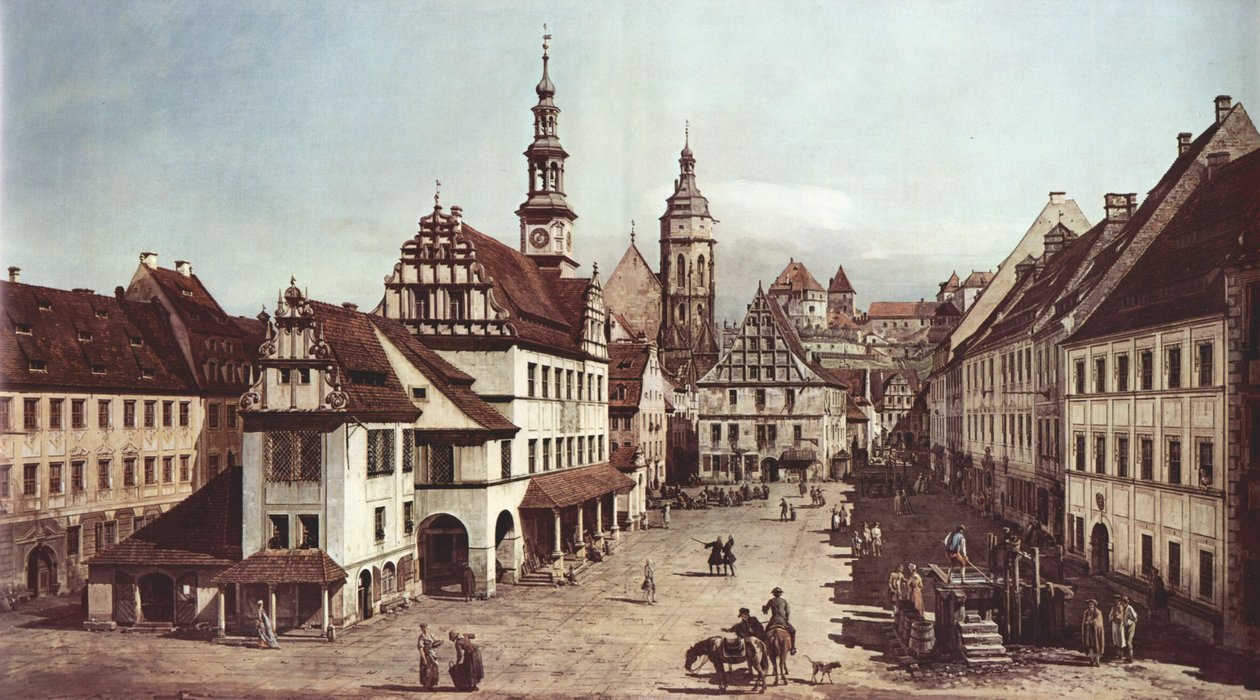 Markedspladsen i Pirna af Bernardo Bellotto