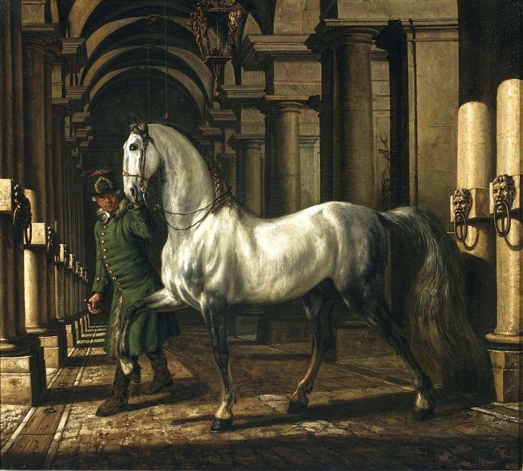 Brudgom, der leder en hest af Bernardo Bellotto