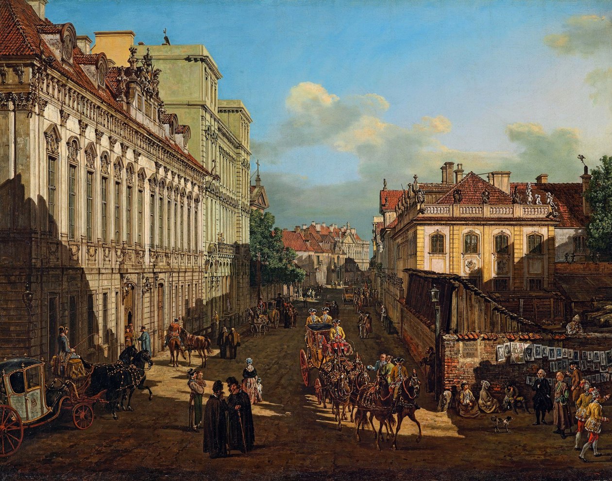 Miodowa -gaden i Warszawa af Bernardo Bellotto