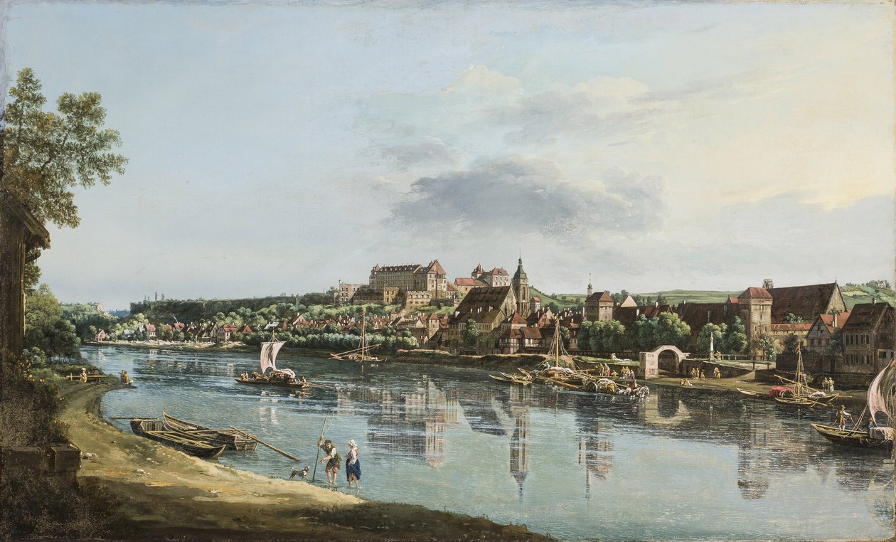 Pirna på Elba, ca. 1756 af Bernardo Bellotto