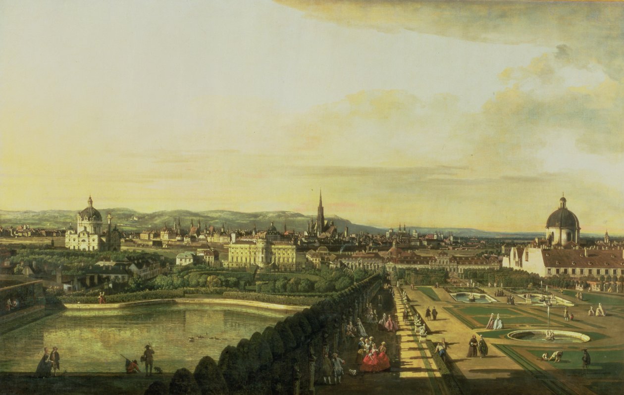 Belvedere fra Gesehen, Wien af Bernardo Bellotto