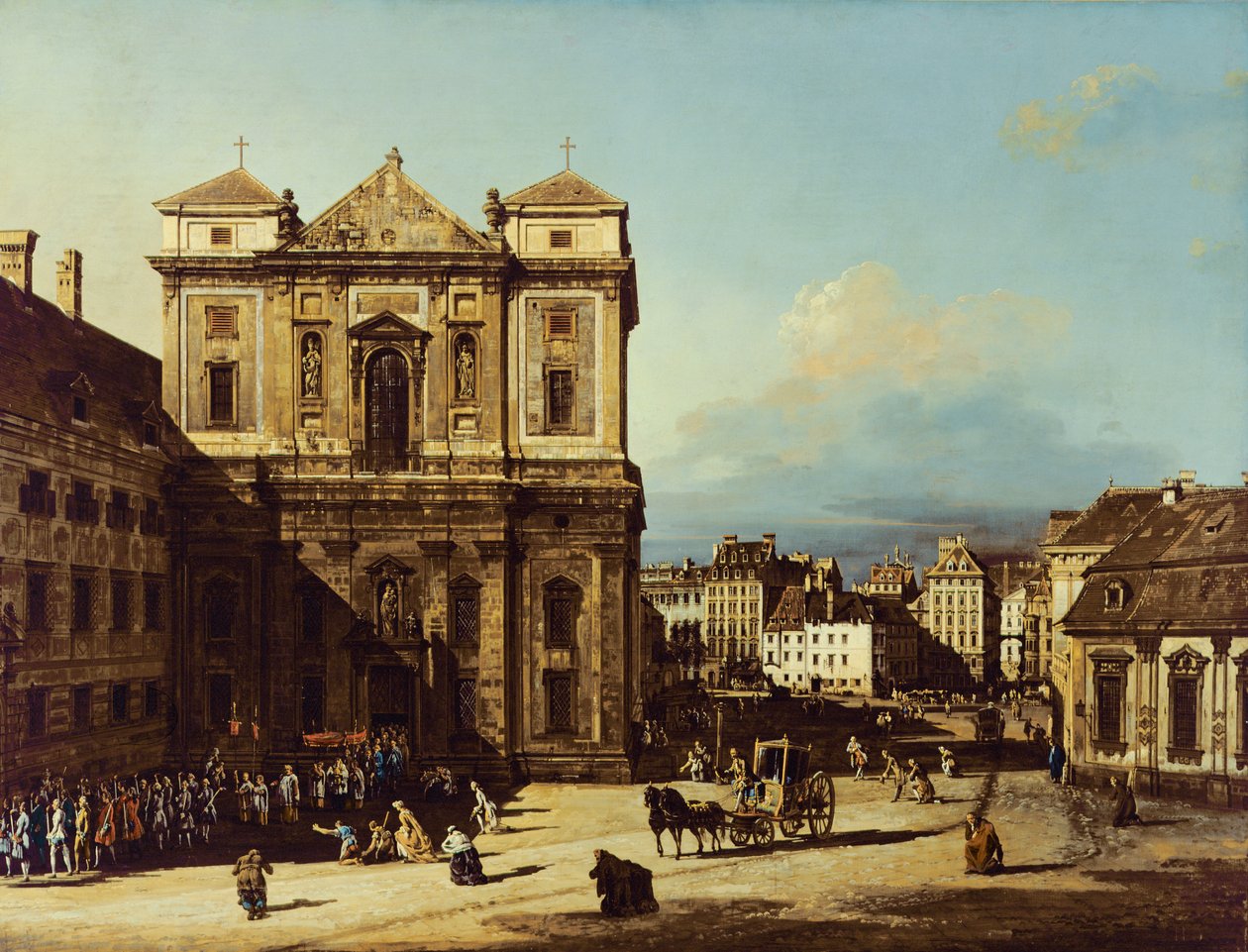 Freyung i Wien, udsigt fra nordvest, ca. 1758 af Bernardo Bellotto