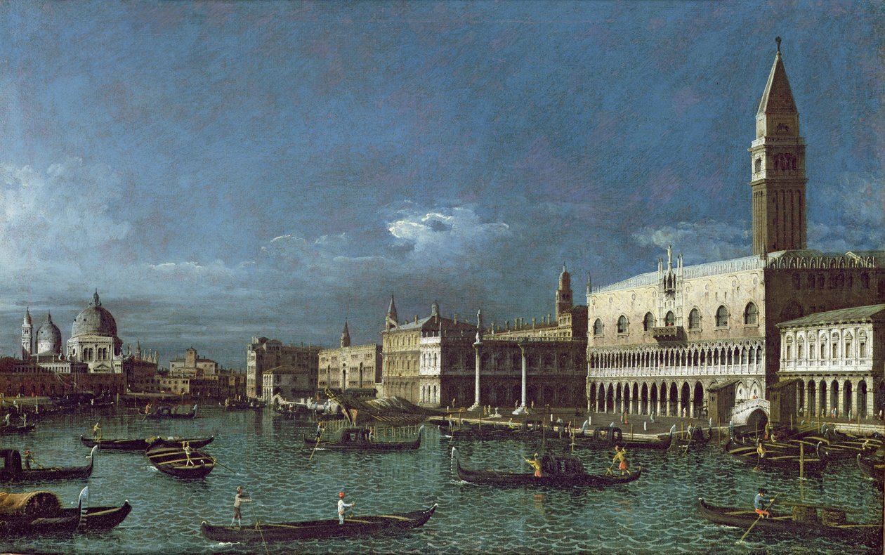 Canal Grande med kirken Santa Maria della Salute, 1700-tallet af Bernardo Bellotto