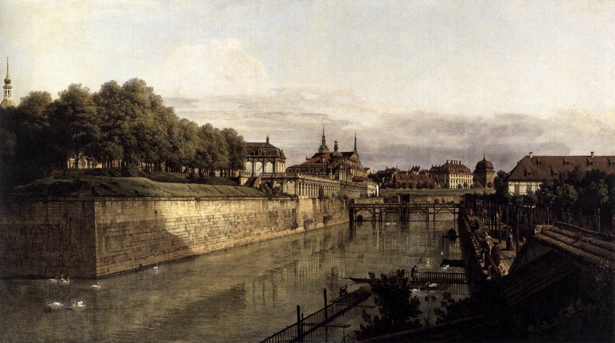 Zwingerens voldgrav i Dresden af Bernardo Bellotto