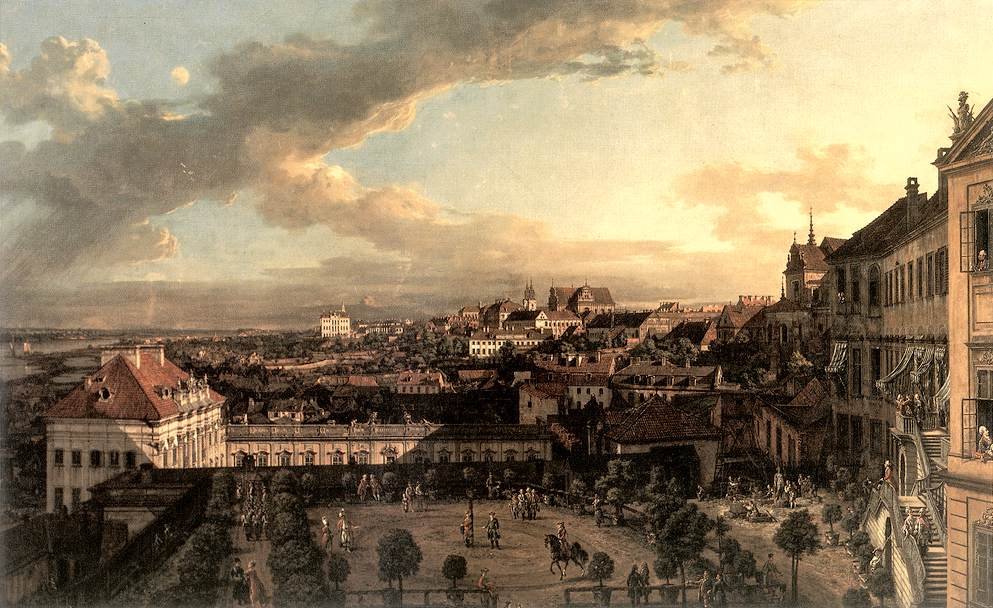 Udsigt over Warszawa fra Det Kongelige Palads af Bernardo Bellotto